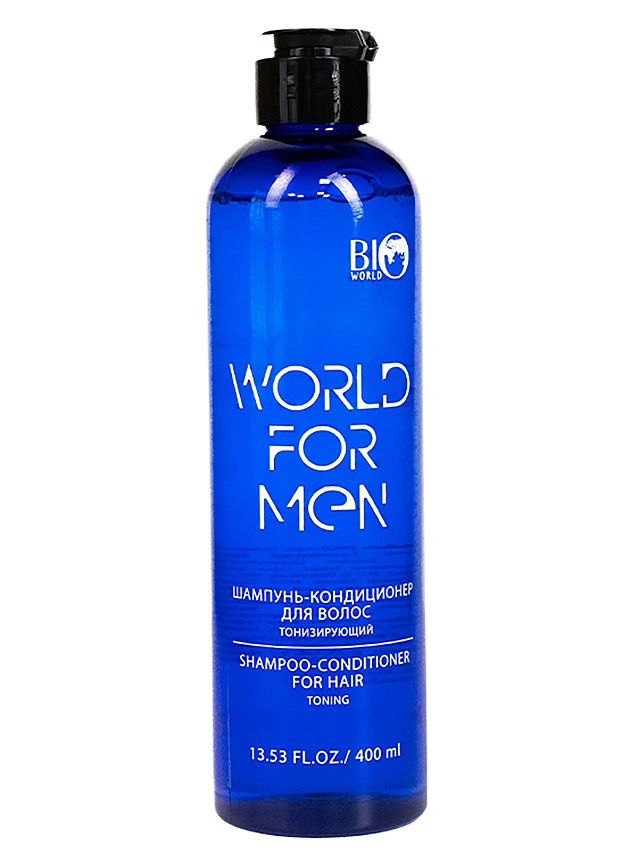 WORLD FOR MEN ШАМПУНЬ-КОНДИЦИОНЕР ДЛЯ ВОЛОС ТОНИЗИРУЮЩИЙ, 400 мл, 4812547002937 - 1 WORLD FOR MEN ШАМПУНЬ-КОНДИЦИОНЕР ДЛЯ ВОЛОС ТОНИЗИРУЮЩИЙ, 400 мл - 1