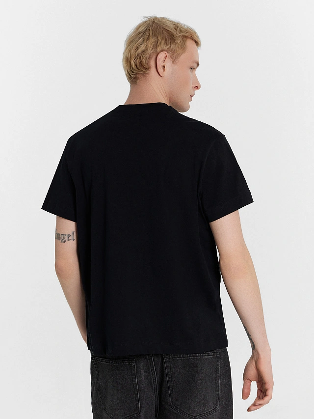 Футболка мужская черная - 2