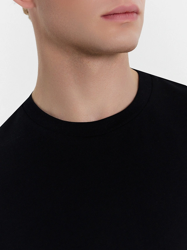 Футболка мужская черная - 4