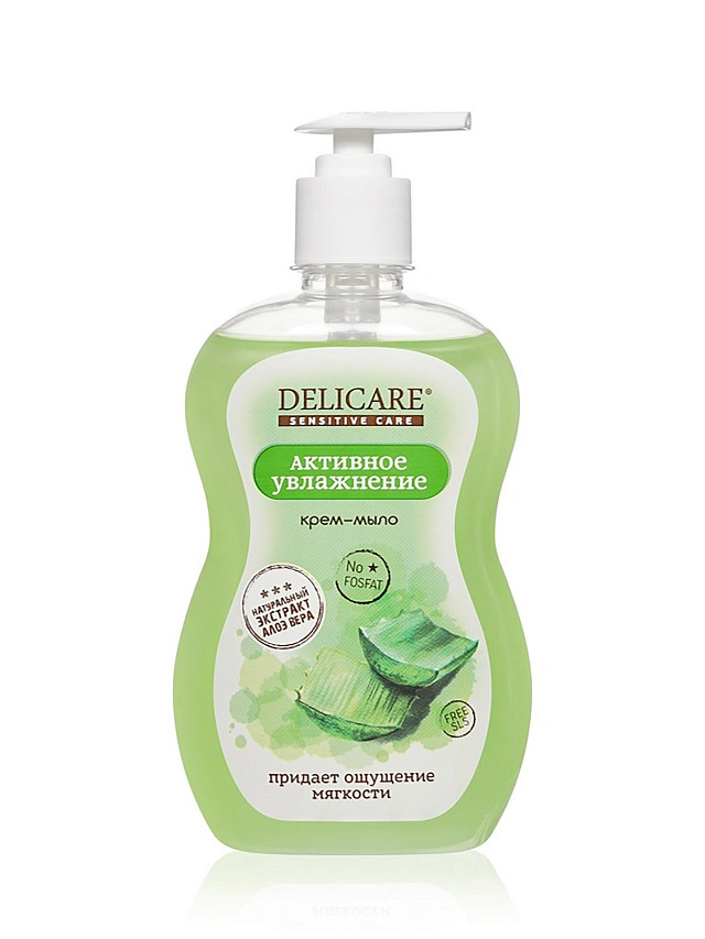 Delicare Sensitive Care жидкое крем-мыло для рук "Активное Увлажнение" 500МЛ - 1