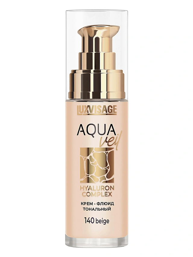 Крем-флюид тональный LUXVISAGE AQUA veil HYALURON COMPLEX, 140 тон beige 4811329047616 - 1