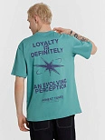 Футболка мужская бирюзовая с надписью "Loyalty is definitely "
