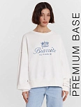 Свитшот женский белый с вышивкой "Вiarritz"
