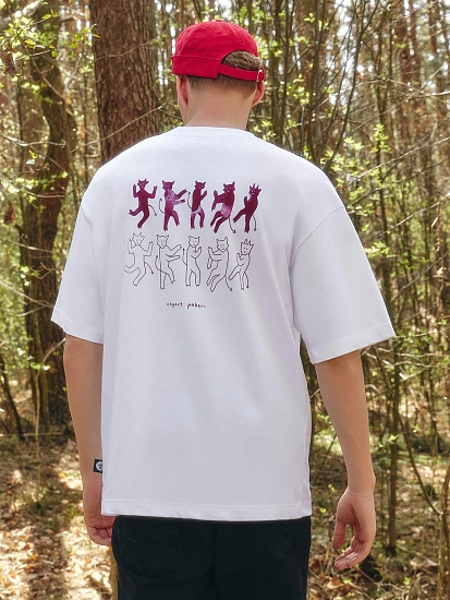 Футболка мужская белая с принтом и надписью "nenavistniki bydyt nenavidet"