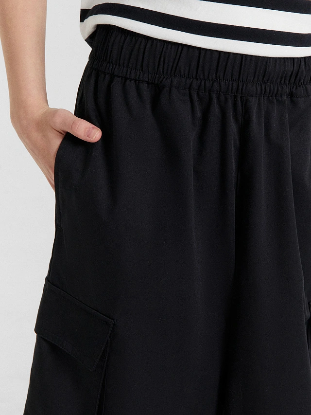 Брюк карго для девочек черные - 6