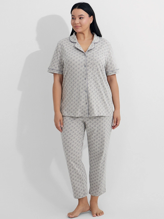 Комплект домашний женский с монограммой MF - 6