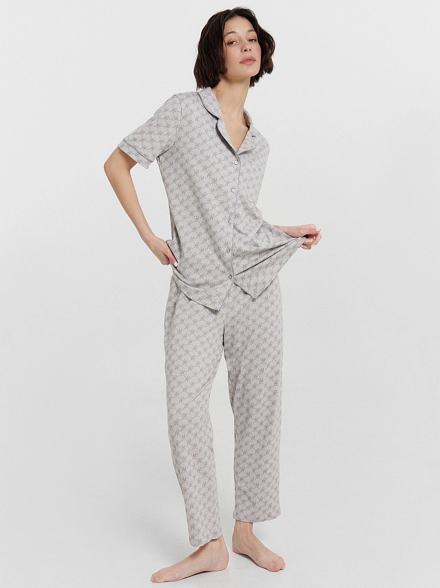 Комплект домашний женский с монограммой MF - 9