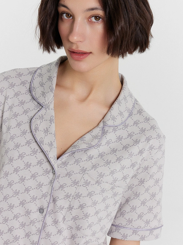 Комплект домашний женский с монограммой MF - 14