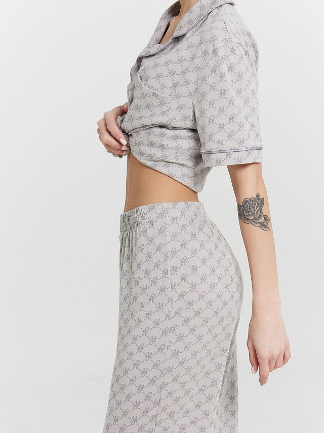 Комплект домашний женский с монограммой MF - 18