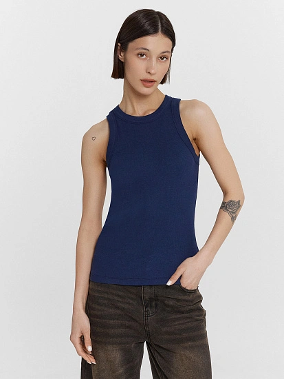 картинка Топ женский синий  от магазина стильной одежды Mark Formelle