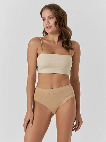 Трусы макси женские бежевые