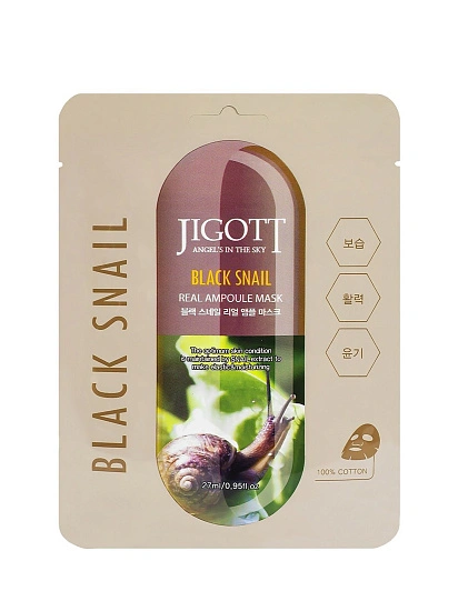 картинка Тканевая маска для лица Jigott МУЦИН УЛИТКИ 25Г от магазина стильной одежды Mark Formelle