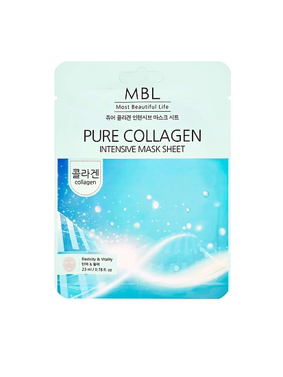 картинка MBL Интенсивная тканевая маска для лица с коллагеном , 23 мл от магазина стильной одежды Mark Formelle