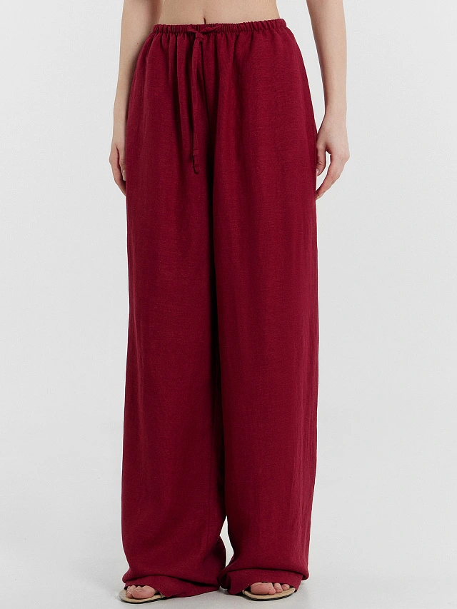 Брюки женские бордовые - 2