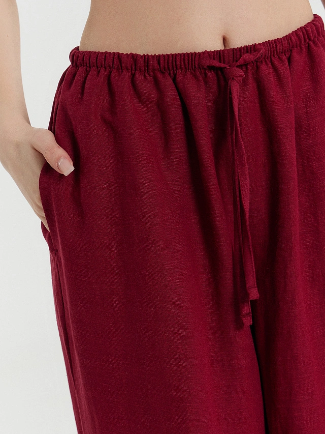 Брюки женские бордовые - 4