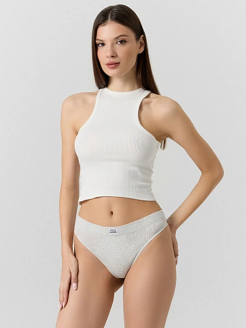 Трусы бразилиана женские серые