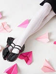 Колготки детские белые ажурные