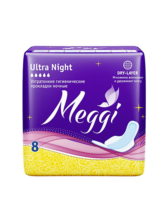 Гиг. прокладки ночные MEGGI Ultra Night Арт.MEG 638 - 1