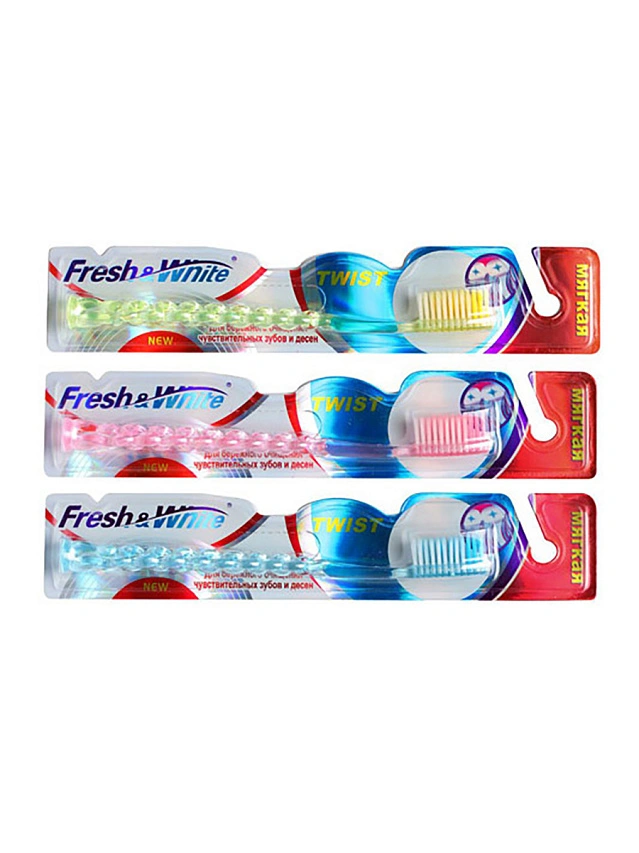 Зубная щетка Fresh&White FW389 TWIST,мягкая, 4810317004822 - 1 Зубная щетка Fresh&White FW389 TWIST,мягкая - 1