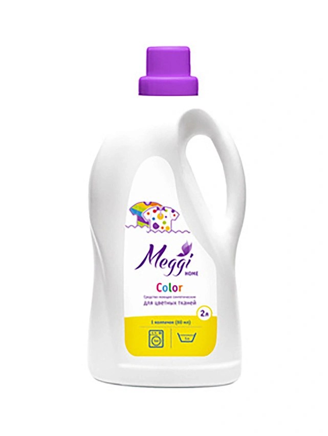 Средство моющее синтетическое. Гель для стирки цветных тканей Meggi Home, 2л, Арт. МС 0102 - 1