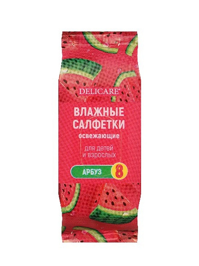 Delicare влаж салфетки освежающие Арбуз 8ШТ - 1