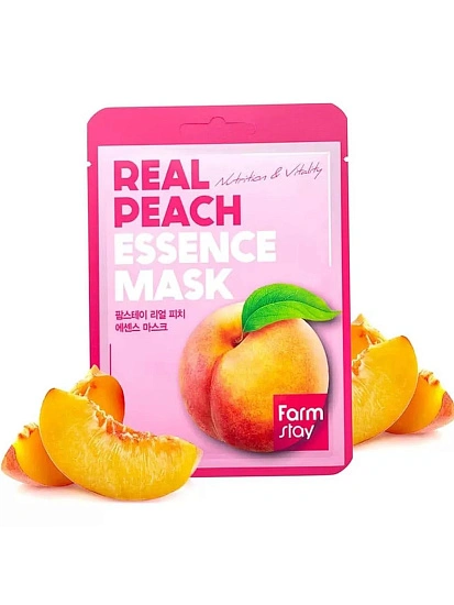 картинка Тканевая маска для лица FARMSTAY с экстрактом Персика 23Г от магазина стильной одежды Mark Formelle