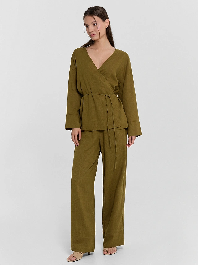 Брюки женские зеленые - 2