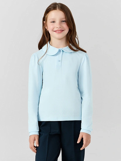 картинка Поло для девочек голубое  от известного бренда одежды для девочек Mark Formelle