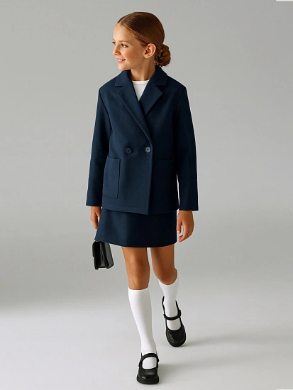 картинка Жакет для девочек синий от известного бренда одежды для девочек Mark Formelle