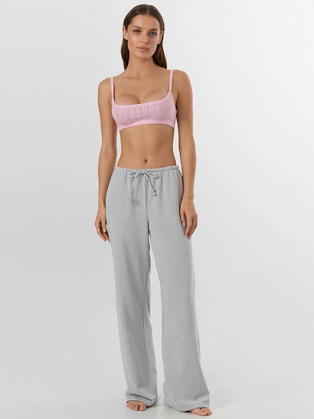 Брюки домашние женские серые - 4