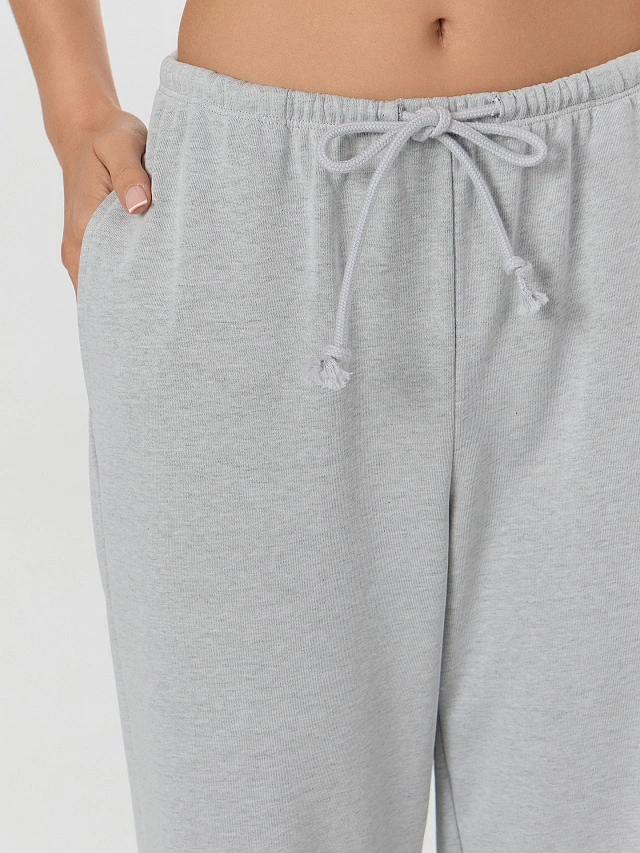 Брюки домашние женские серые - 5