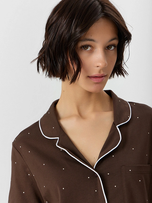 Комплект домашний женский коричневый - 10