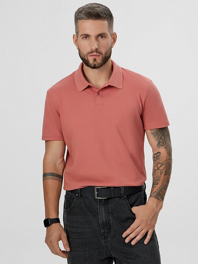 Поло мужское розовое - 6