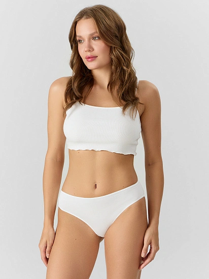 картинка Трусы слипы женские белые  от магазина стильной одежды Mark Formelle