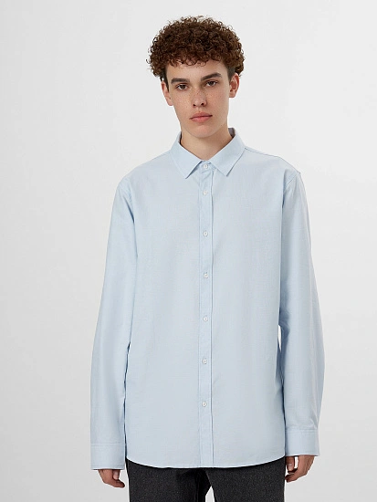 картинка Рубашка мужская голубая от магазина мужской одежды Mark Formelle