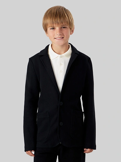 картинка Жакет для мальчика черный от магазина одежды для мальчиков от бренда Mark Formelle