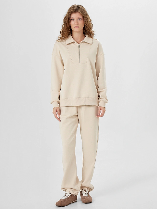 Толстовка женская кремовая - 4