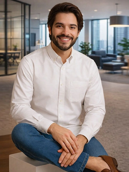 картинка Рубашка мужская белая от магазина мужской одежды Mark Formelle