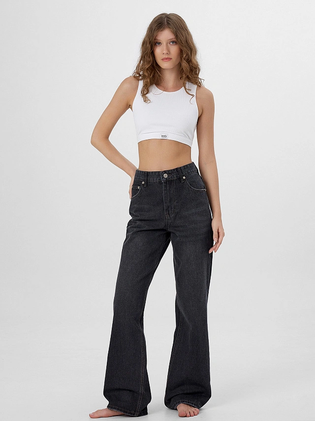 Джинсы женские серые - 5