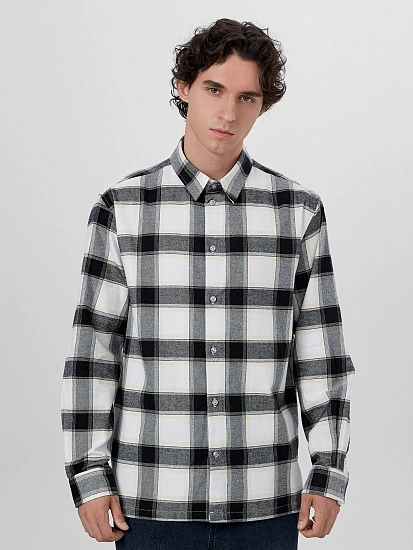картинка Рубашка мужская в серую клетку от магазина мужской одежды Mark Formelle