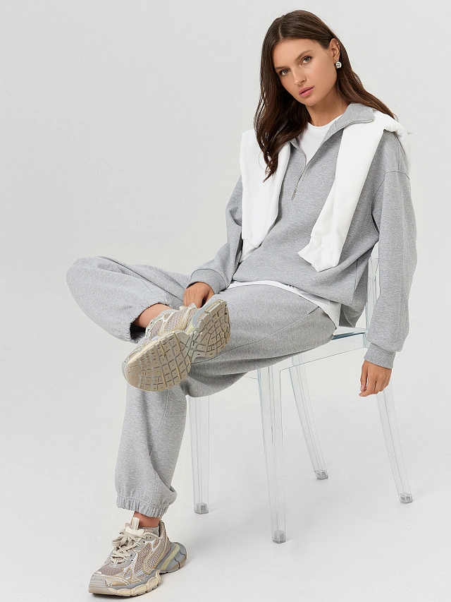 Брюки женские серые - 7