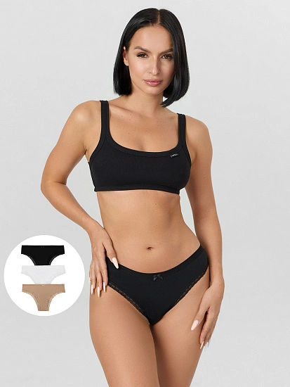 картинка Трусы слипы женские в наборе, 3 шт от магазина стильной одежды Mark Formelle