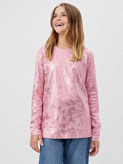 картинка Лонгслив для девочек розовый от известного бренда одежды для девочек Mark Formelle