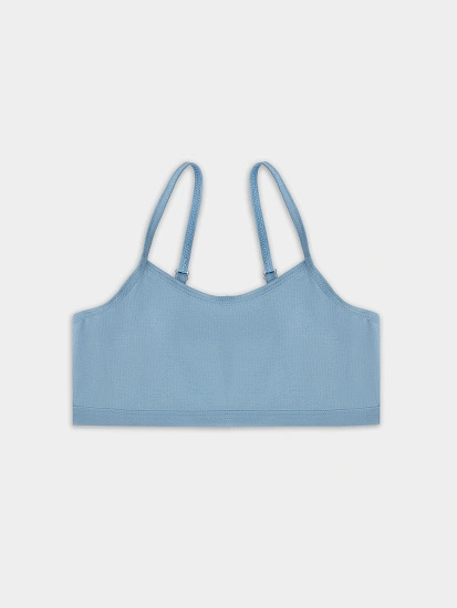 картинка Топ для девочек голубой от известного бренда одежды для девочек Mark Formelle