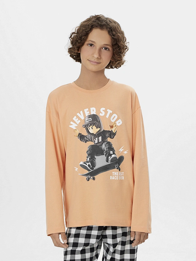 Комплект для мальчиков с надписью "Never stop" - 4