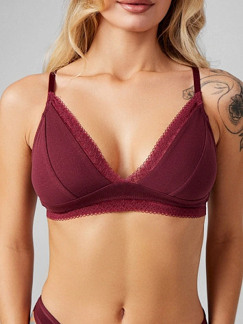 Бюстгальтер женский бордовый