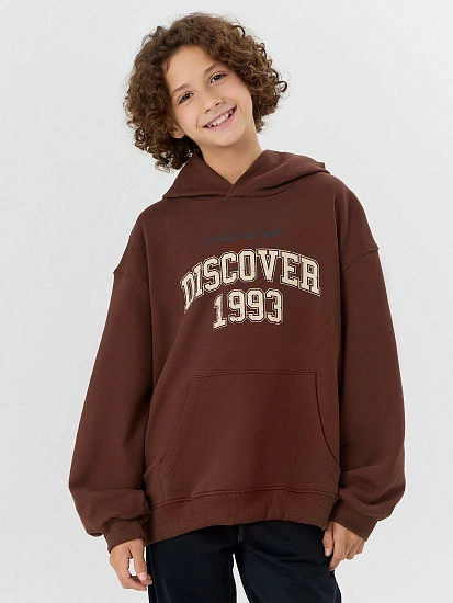 картинка Худи для мальчиков коричневое от магазина одежды для мальчиков от бренда Mark Formelle