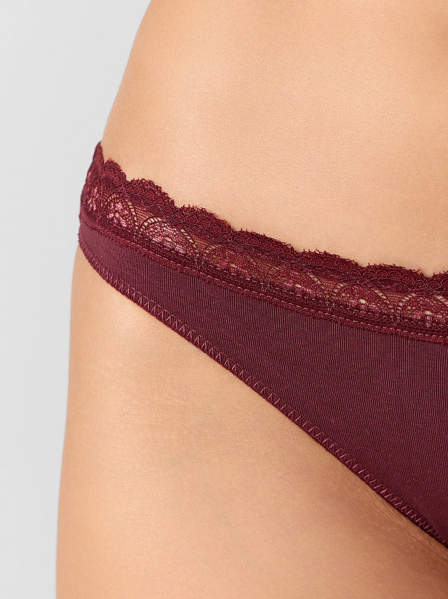 Трусы слипы женские бордовые - 10