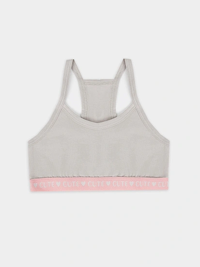 картинка Топ для девочек серый от известного бренда одежды для девочек Mark Formelle
