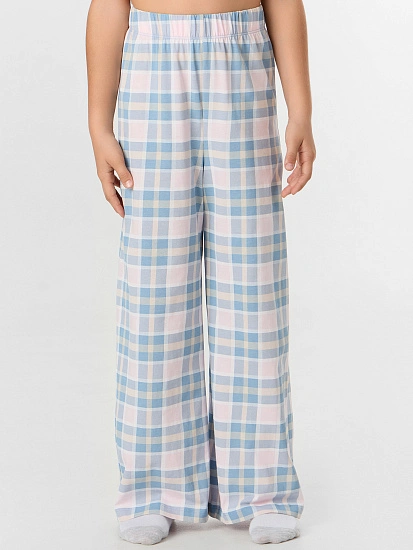 картинка Брюки домашние для девочек в клетку от известного бренда одежды для девочек Mark Formelle